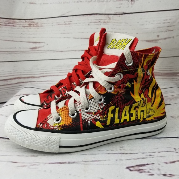 dc comic flash converse shoes